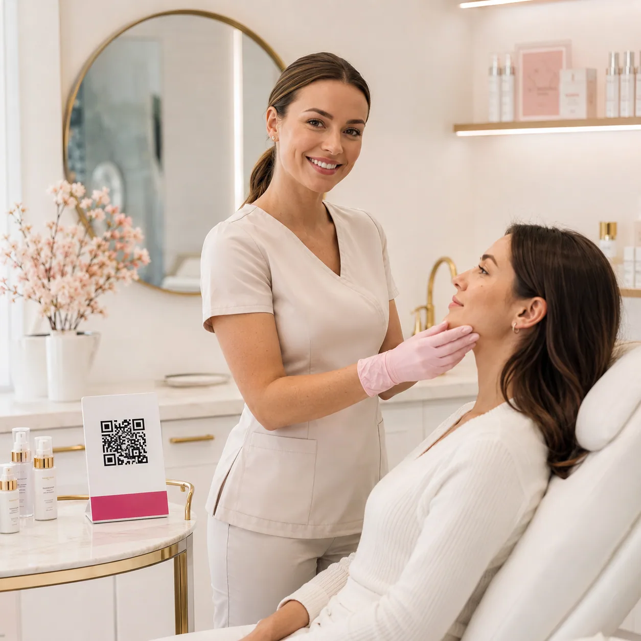 Aesthetics treatment room with BriizPay deposit payments